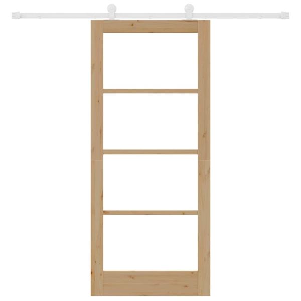 Schiebetür mit Beschlagset 'ORKDAL'aus Massivholz und Glas