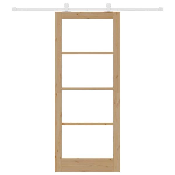 Schiebetür mit Hardware-Set 'ORKDAL'Massivholz & Glas