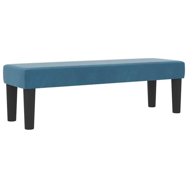 Boxspringbett mit Matratze & Bank Dunkelblau 140x200 cm Samt