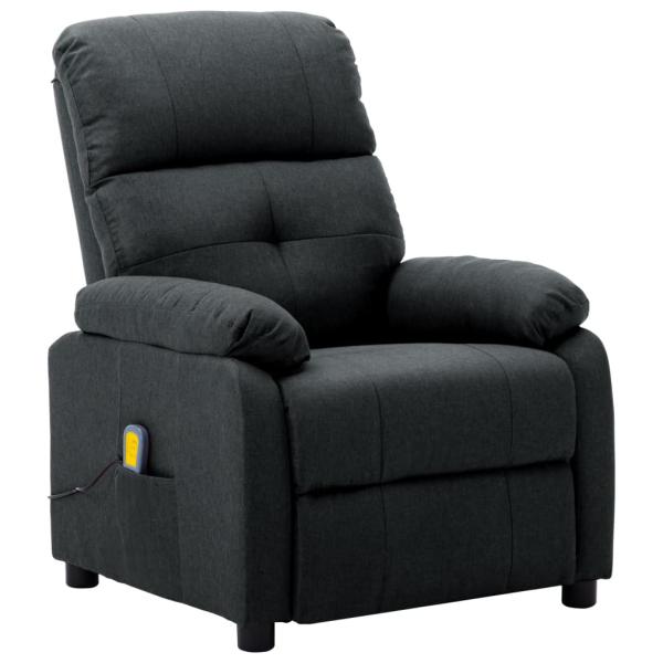 Massagesessel Dunkelgrau Stoff