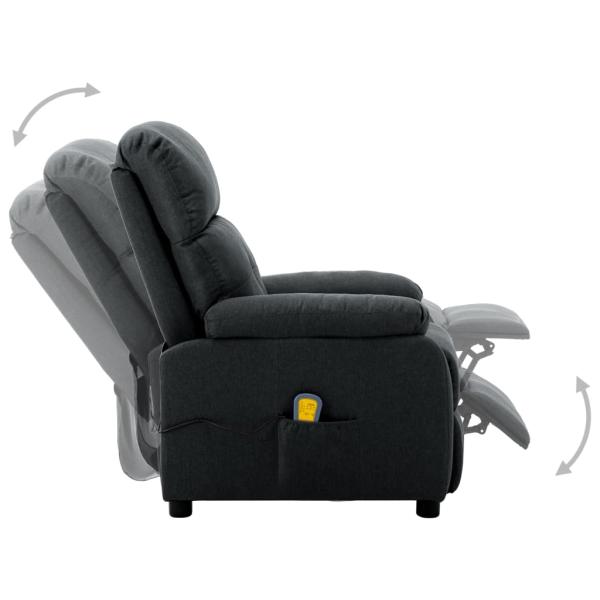 Massagesessel Dunkelgrau Stoff