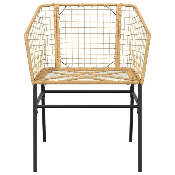 5-teiliges Garten-Esszimmerset Braunes Polyrattanglas