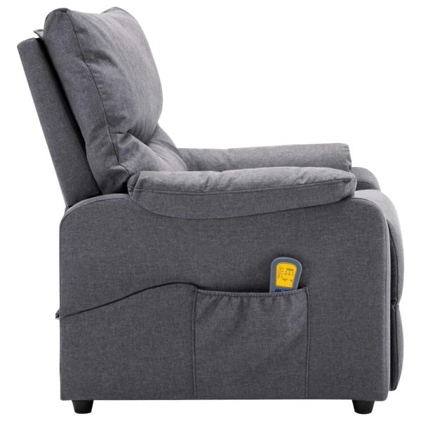 Massagesessel Hellgrau Stoff
