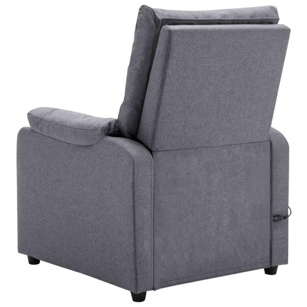 Massagesessel Hellgrau Stoff