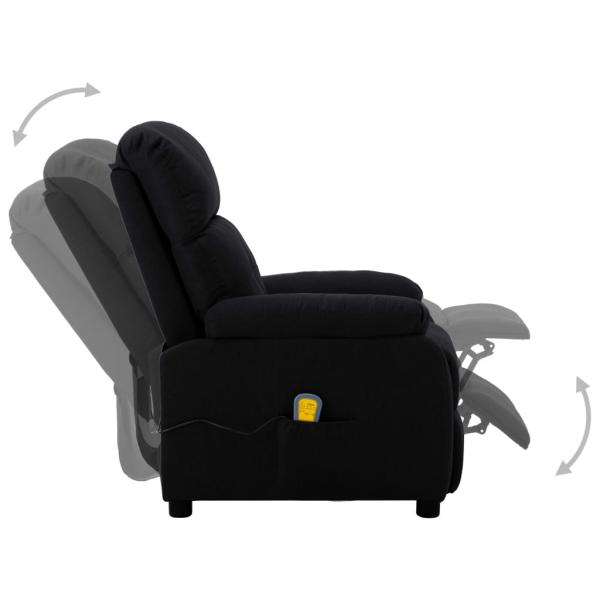 Massagesessel Schwarz Stoff