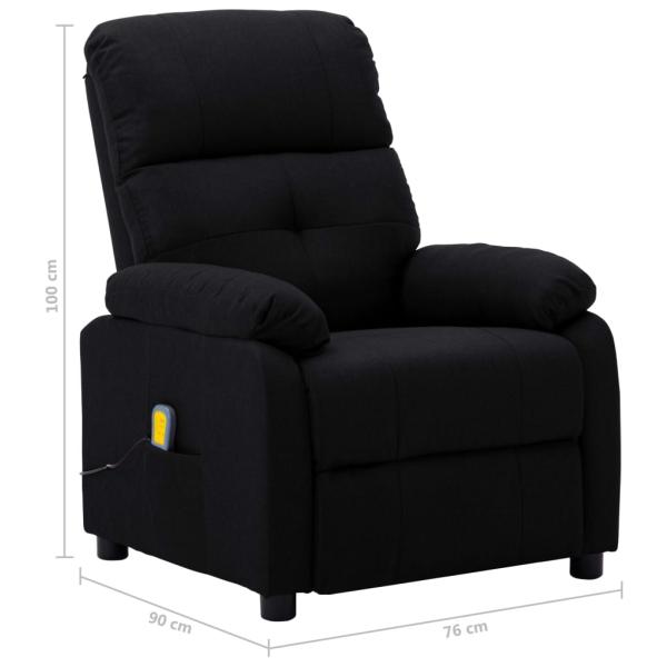 Massagesessel Schwarz Stoff