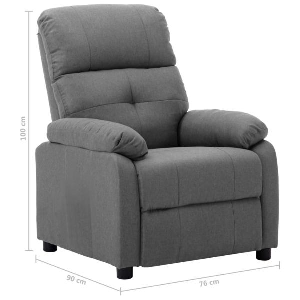 Relaxsessel Hellgrau Stoff