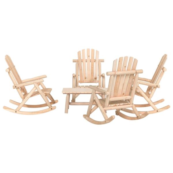 ARDEBO.de - 5-tlg. Garten-Lounge-Set Massivholz Fichte
