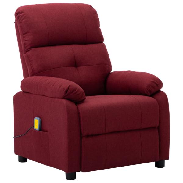 Massagesessel Weinrot Stoff