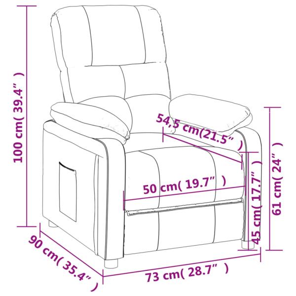 Relaxsessel Dunkelgrau Stoff