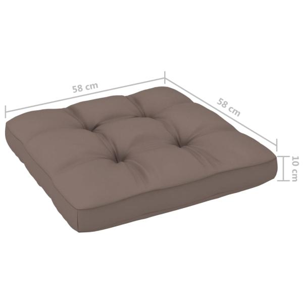 6-tlg. Paletten-Lounge-Set Grau Imprägniertes Kiefernholz