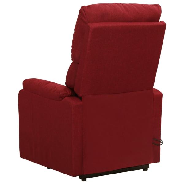 Massagesessel mit Aufstehhilfe Weinrot Stoff