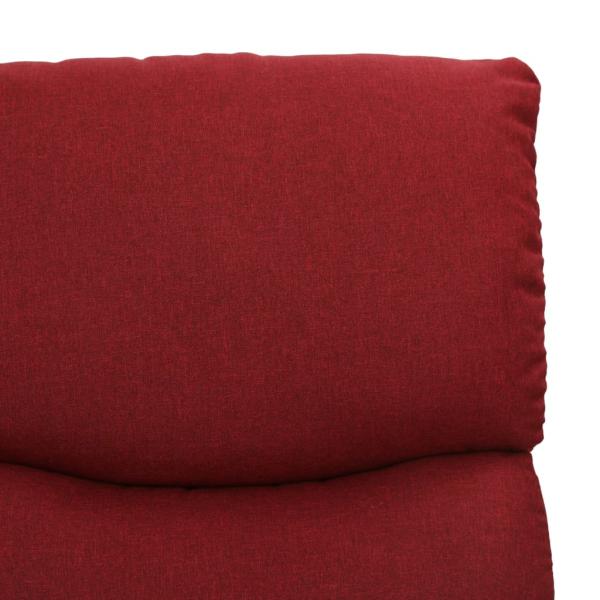 Massagesessel mit Aufstehhilfe Weinrot Stoff