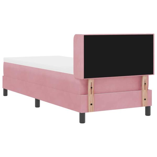 Boxspringbett mit Matratze Rosa 80x200 cm Samt