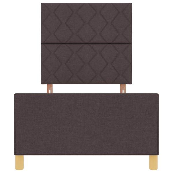 Bettgestell Dunkelbraun 100x200 cm Stoff