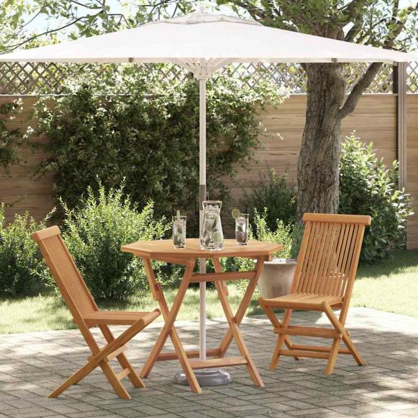 ARDEBO.de - 3-teilige Klappgarten-Bistroset aus solidem Akazienholz