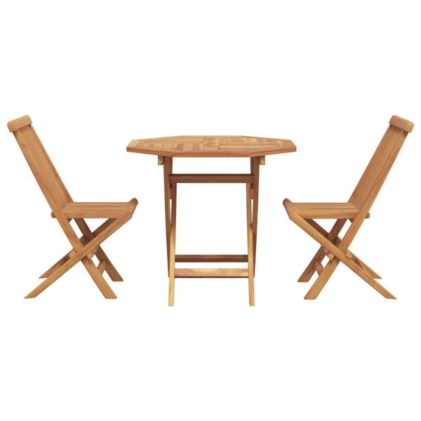 3-teilige Klappgarten-Bistroset aus solidem Akazienholz