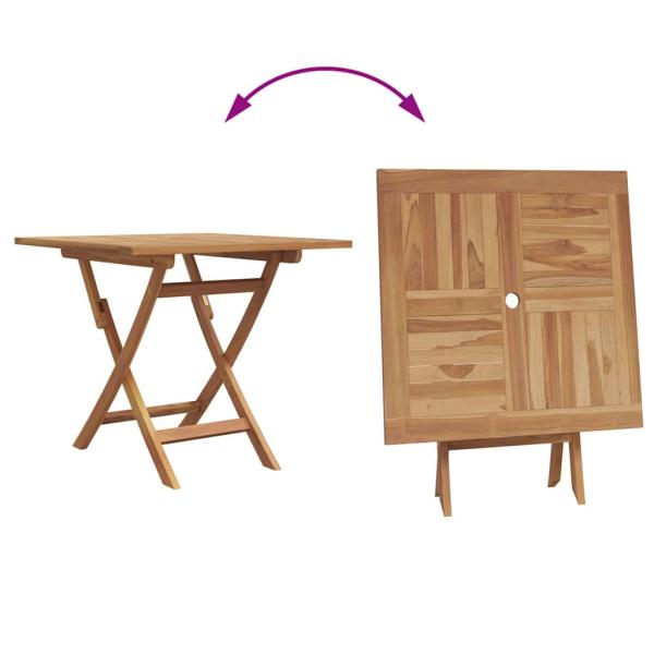 3-teiliges Faltbares Garten Bistro Set aus massivem Akazienholz