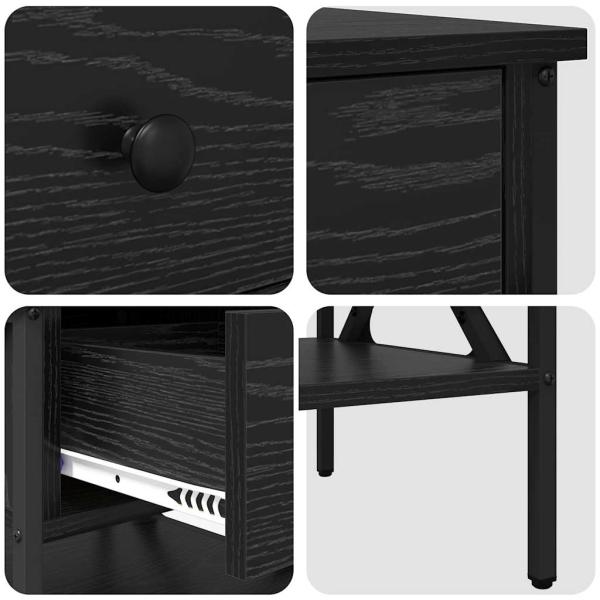 Nachttisch Schwarze Eiche 40x42x45 cm Holzwerkstoff