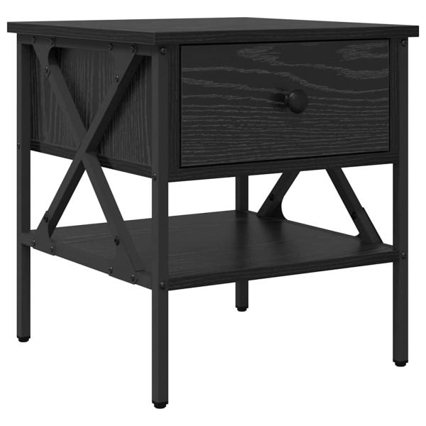 Nachttische 2 Stk Schwarze Eiche 40x42x45 cm Ingenieurholz