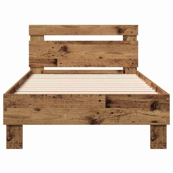 Rustikales Holz Bettgestell Altes Holz Massivholz 90 x 190 cm