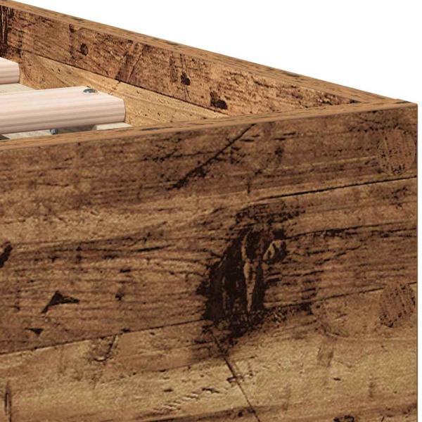 Rustikales Holz Bettgestell Altes Holz Massivholz 90 x 190 cm