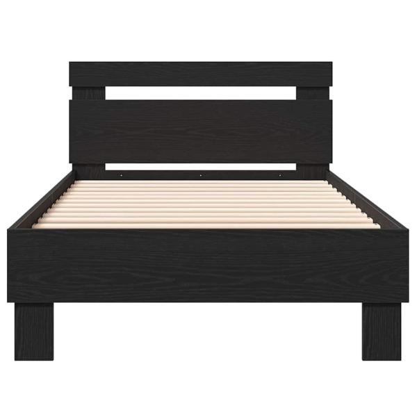 Schwarzes Eichenbettgestell Schwarze Eiche Massivholz Eiche