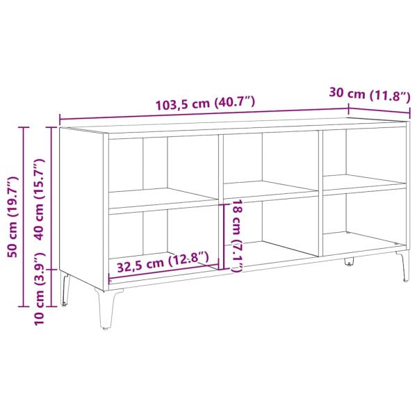 Schwarzer Eichen TV Stand Schwarze Eiche Spanplatte Standard