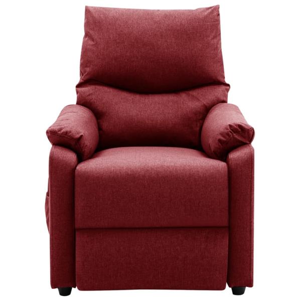 Massagesessel Elektrisch Weinrot Stoff