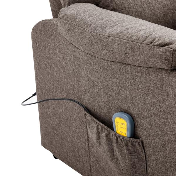 Massagesessel Taupe Stoff