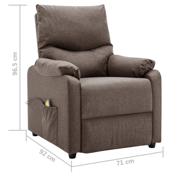 Massagesessel Taupe Stoff