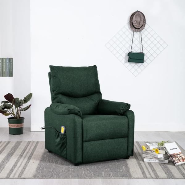 ARDEBO.de - Massagesessel Dunkelgrün Stoff
