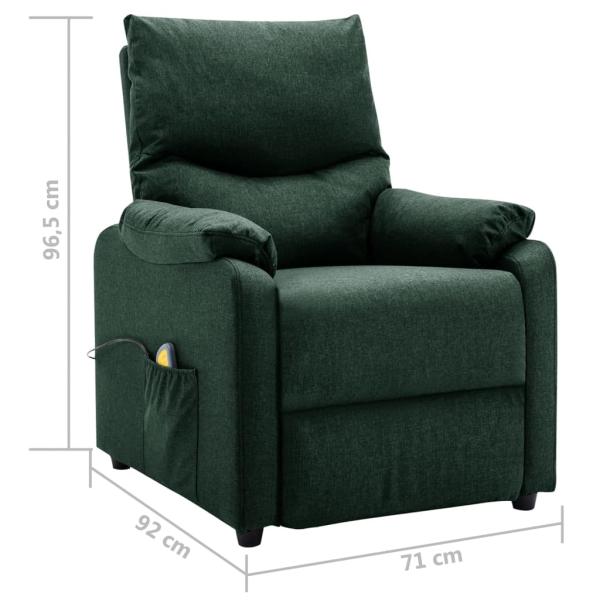 Massagesessel Dunkelgrün Stoff