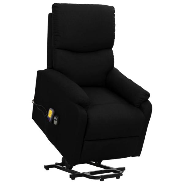 ARDEBO.de - Massagesessel mit Aufstehhilfe Schwarz Stoff