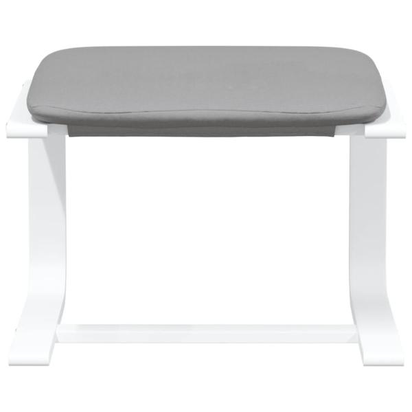 Relaxsessel mit Hocker Hellgrau Stoff