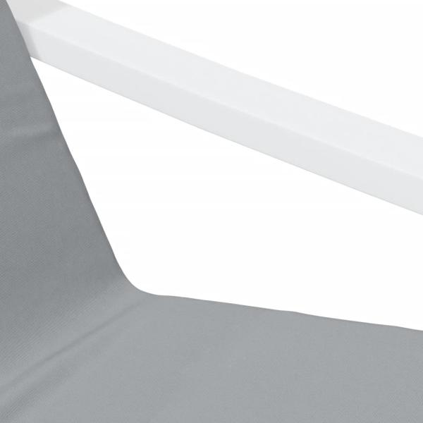 Relaxsessel mit Hocker Hellgrau Stoff