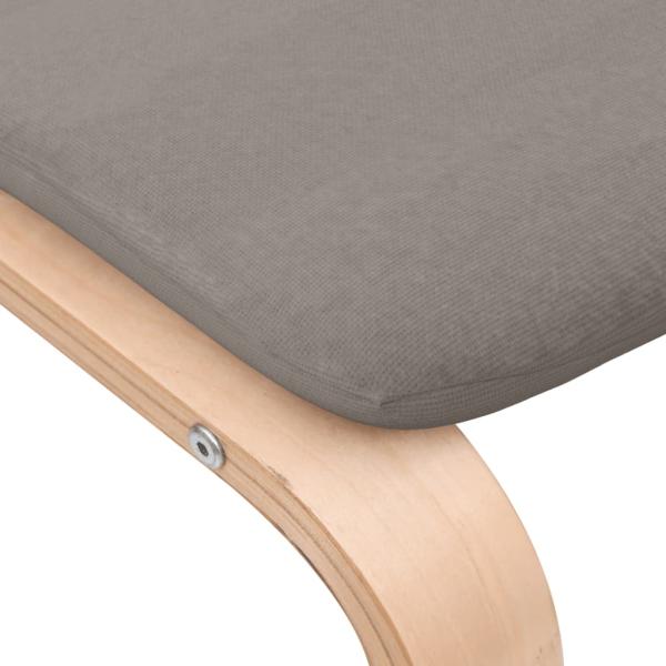 Fußhocker Taupe 51x41x40 cm Stoff