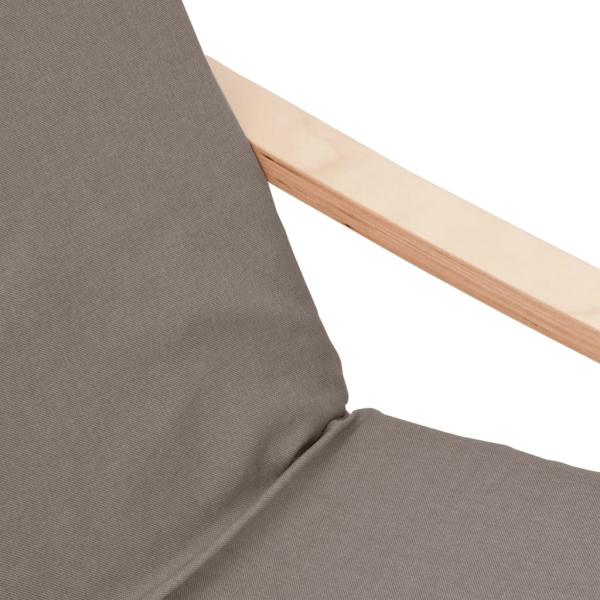 Relaxsessel mit Hocker Taupe Stoff
