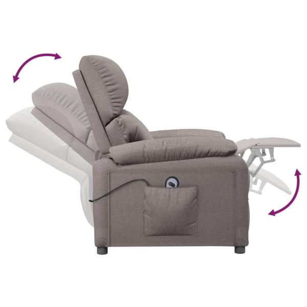 Relaxsessel Elektrisch Taupe Stoff