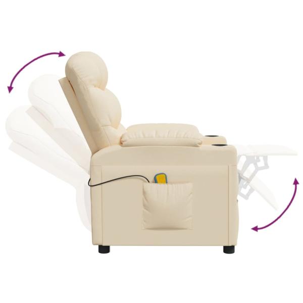 Massagesessel Elektrisch Creme Stoff