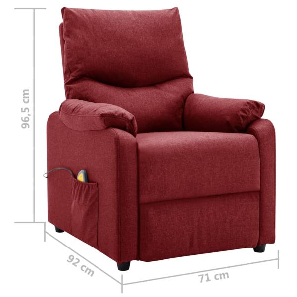 Massagesessel Weinrot Stoff