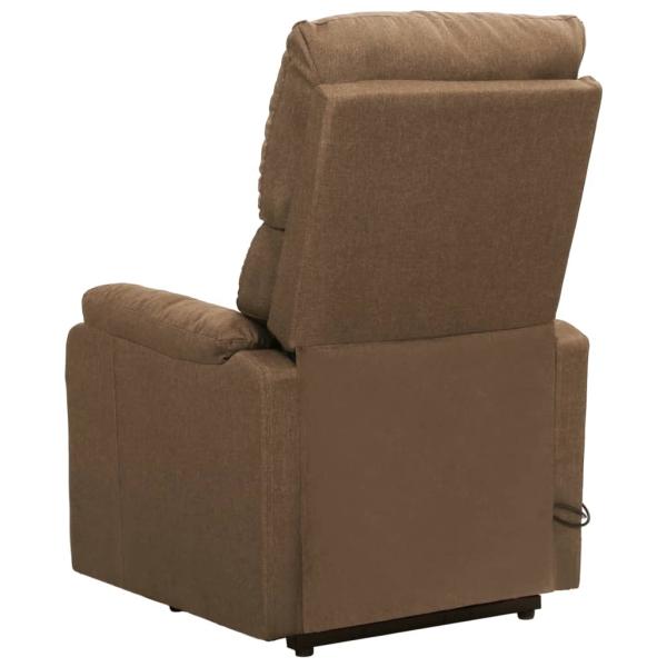 Massagesessel mit Aufstehhilfe Taupe Stoff