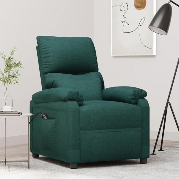 ARDEBO.de - Relaxsessel Elektrisch Dunkelgrün Stoff