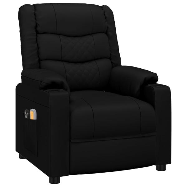 Massagesessel Elektrisch Schwarz Kunstleder