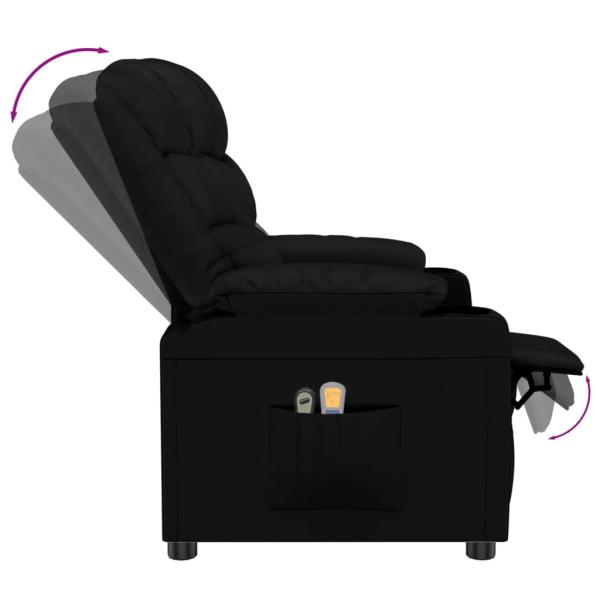 Massagesessel Elektrisch Schwarz Kunstleder