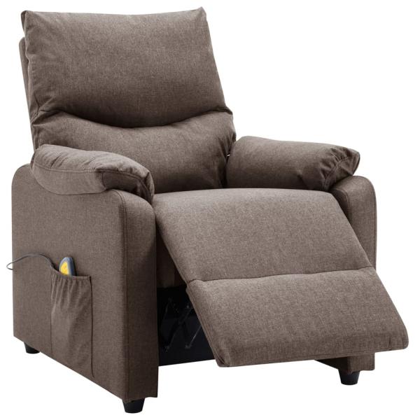 Massagesessel Elektrisch Taupe Stoff