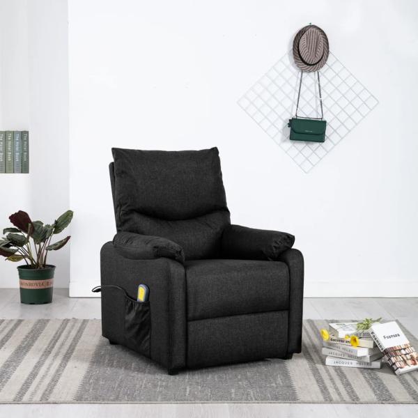 ARDEBO.de - Massagesessel Schwarz Stoff