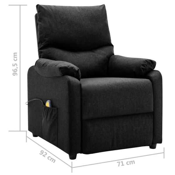 Massagesessel Schwarz Stoff