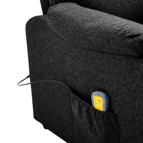 Massagesessel Elektrisch Schwarz Stoff