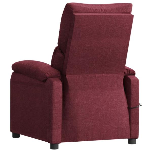 Relaxsessel Elektrisch Weinrot Stoff